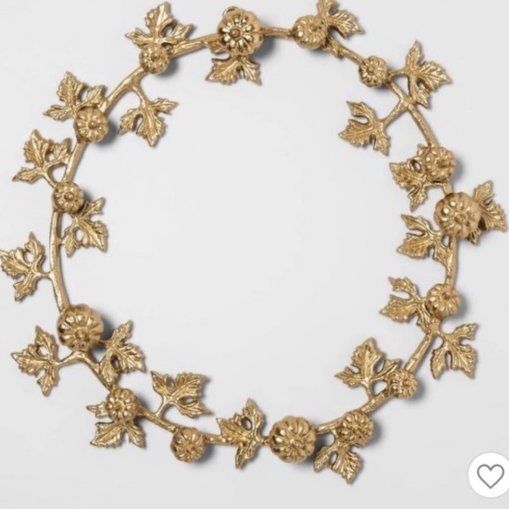 Gold Floral Leaf Headband